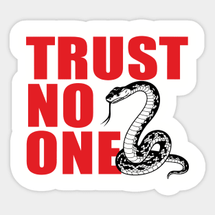 Trust No One Cynical Anti Social Attitude Sticker
